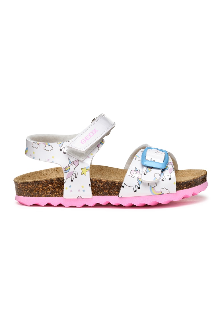 Sandale cu velcro si unicorn 1 Sandale cu velcro si unicorn