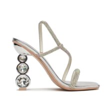 Sandale dama -  09177 - Sintetic - Argintiu - Alb