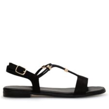 Sandale dama - 12230 -  Piele nabuc - Negru