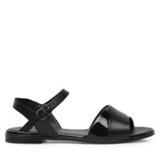 Sandale dama - 19079 -  Piele naturala - Sintetic - Negru