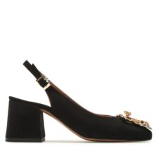 Sandale dama  302315079 - Piele intoarsa - Negru