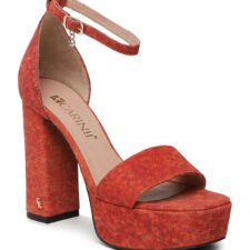 Sandale dama -  302358144 - Piele naturala - Piele nabuc - Rosu