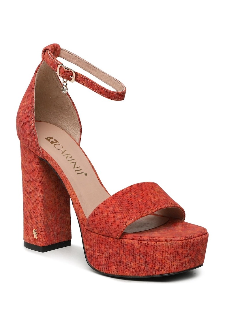 Sandale dama - 302358144 - Piele naturala - Piele nabuc - Rosu 1 Sandale dama - 302358144 - Piele naturala - Piele nabuc - Rosu