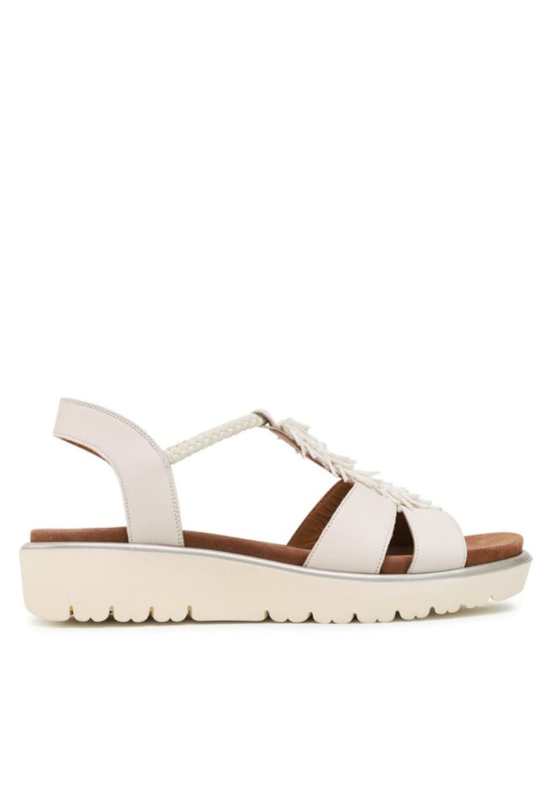 Sandale dama 302722570 - Piele naturala/Textil - Ecru 1 Sandale dama  302722570 - Piele naturala/Textil - Ecru