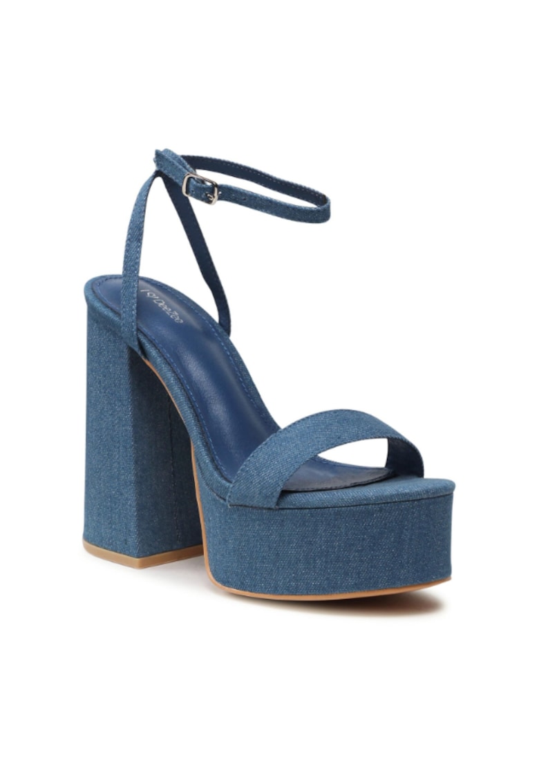 Sandale dama - 302871834 - Albastru - Textil 1 Sandale dama -  302871834 - Albastru - Textil