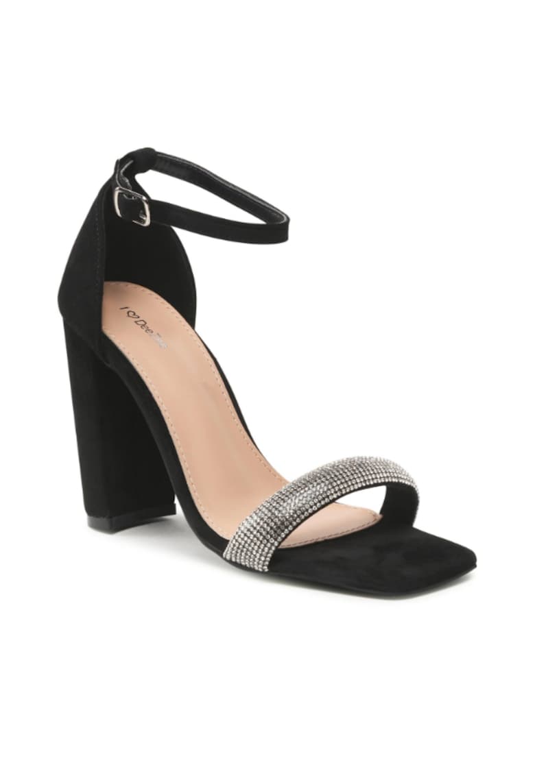 Sandale dama - 302873258 - Negru - Textil 1 Sandale dama -  302873258 - Negru - Textil