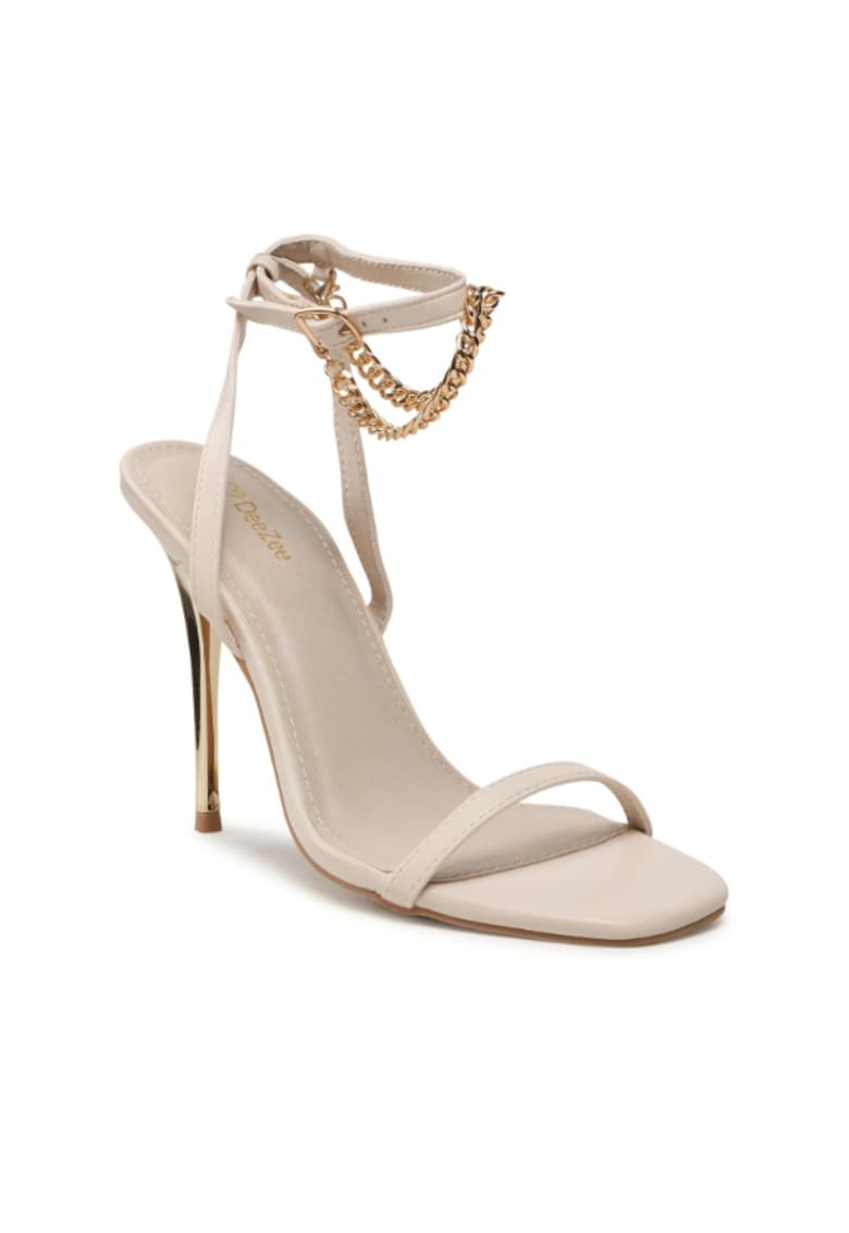 Sandale dama - 302901708 - Bej - Piele ecologica 1 Sandale dama -  302901708 - Bej - Piele ecologica