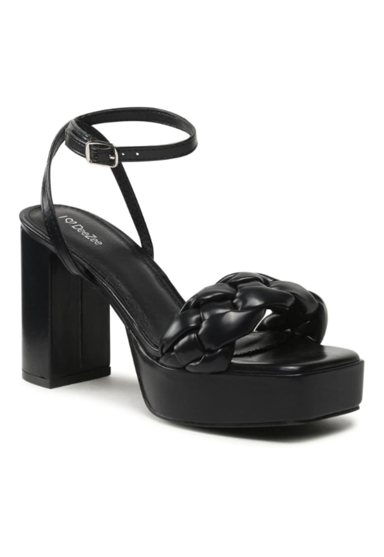 Sandale dama - 302901760 - Negru - Piele ecologica 1 Sandale dama -  302901760 - Negru - Piele ecologica