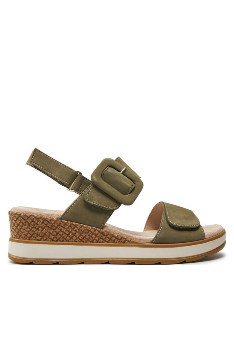 Sandale dama - 30367964440 - Piele naturala/Piele nabuc - Kaki 1 Sandale dama - 30367964440 - Piele naturala/Piele nabuc - Kaki