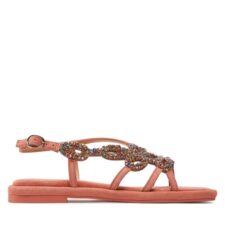 Sandale dama  303770334 - Piele intoarsa - Coral