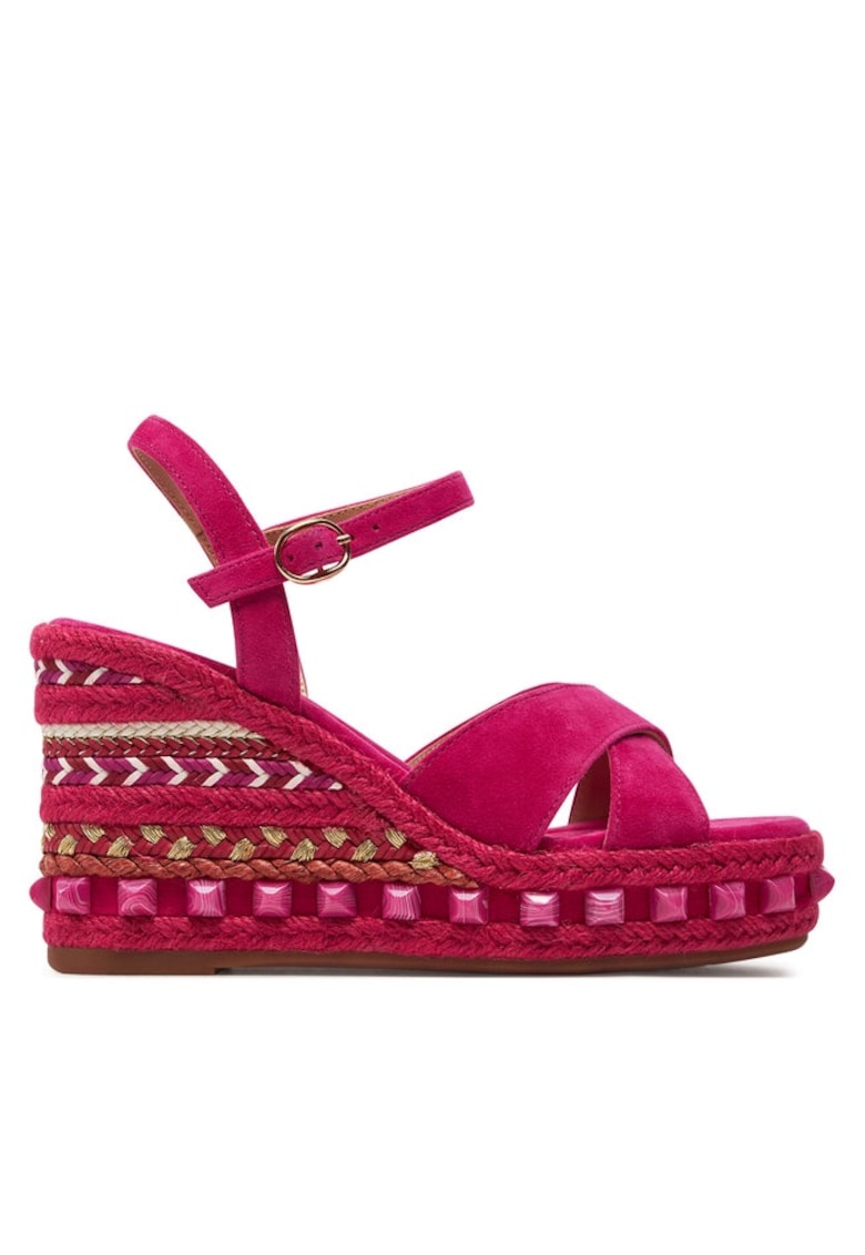 Sandale dama 303771461 - Piele intoarsa - Roz 1 Sandale dama  303771461 - Piele intoarsa - Roz