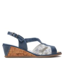 Sandale dama  303786441 - Piele naturala/Piele nabuc - Bleumarin/Alb