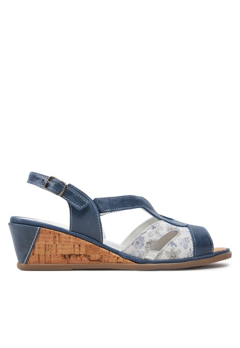 Sandale dama 303786441 - Piele naturala/Piele nabuc - Bleumarin/Alb 1 Sandale dama 303786441 - Piele naturala/Piele nabuc - Bleumarin/Alb