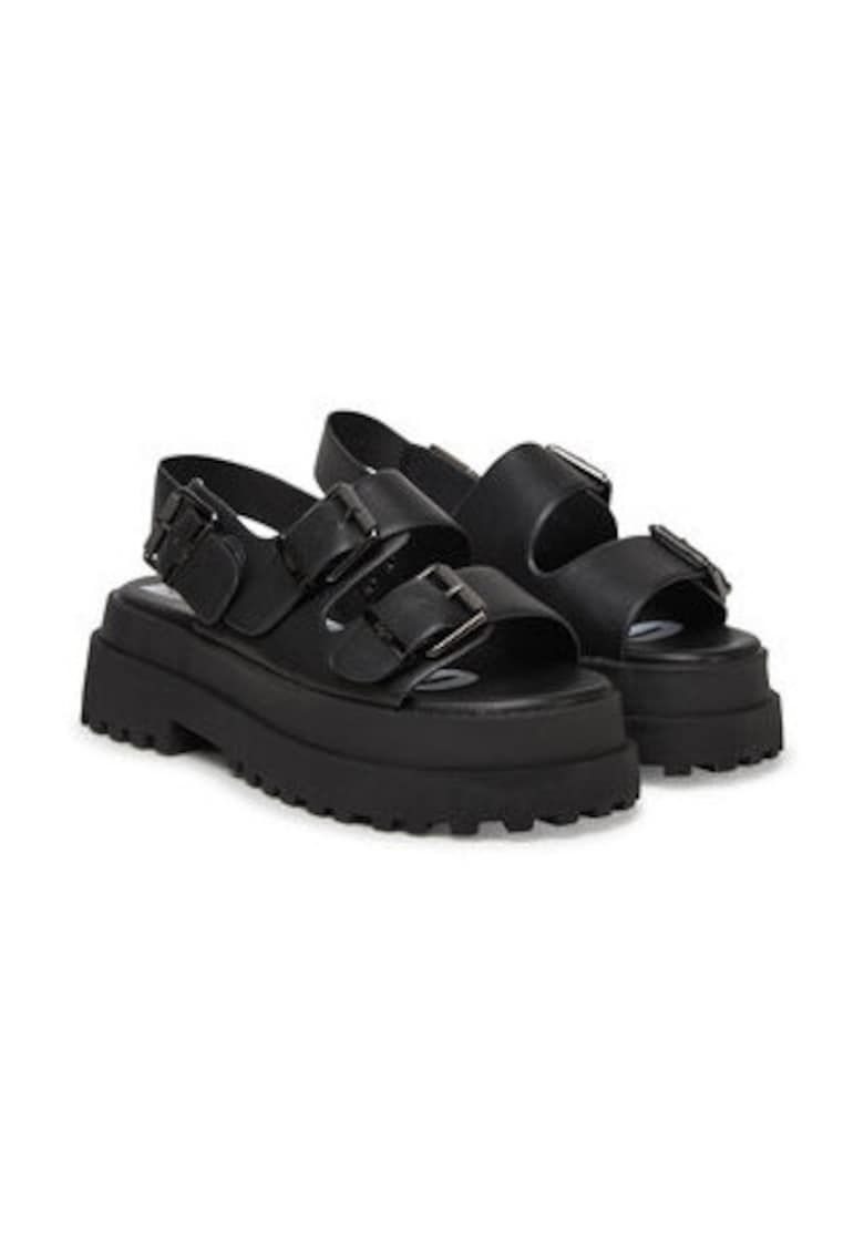 Sandale dama - 305199737 - piele ecologica - negru - 1 Sandale dama - 305199737 - piele ecologica - negru -