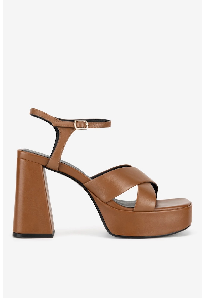 Sandale dama 5903698194509 - Piele naturala - Maro 1 Sandale dama 5903698194509 - Piele naturala - Maro