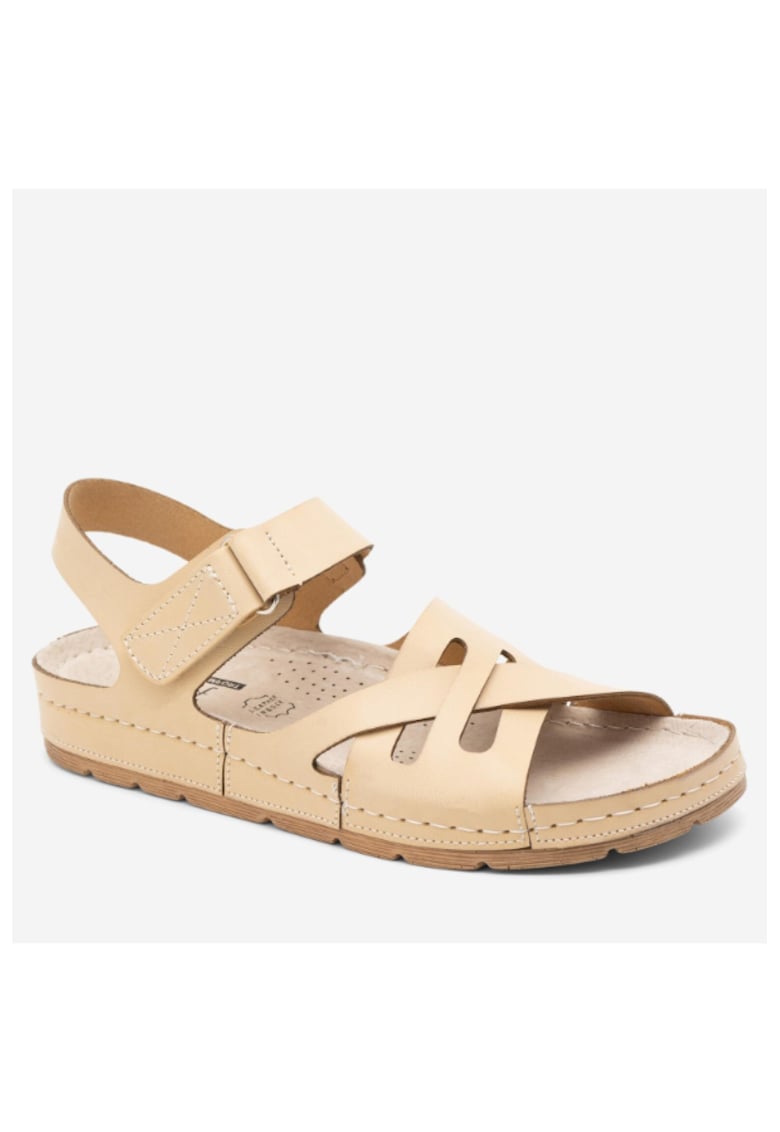 Sandale dama - 5904862747057 - Bej - Piele ecologica 1 Sandale dama - 5904862747057 - Bej - Piele ecologica