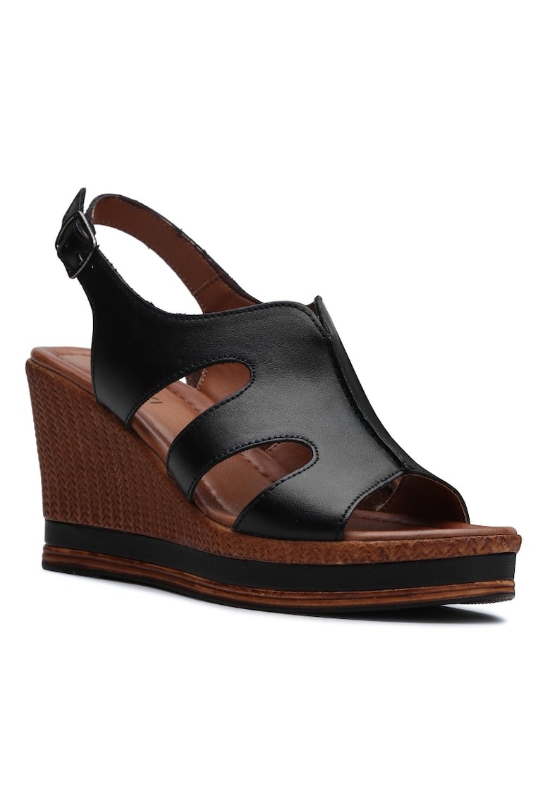 Sandale dama - 5904862808949 - Piele naturala - Negru 1 Sandale dama -  5904862808949 - Piele naturala - Negru