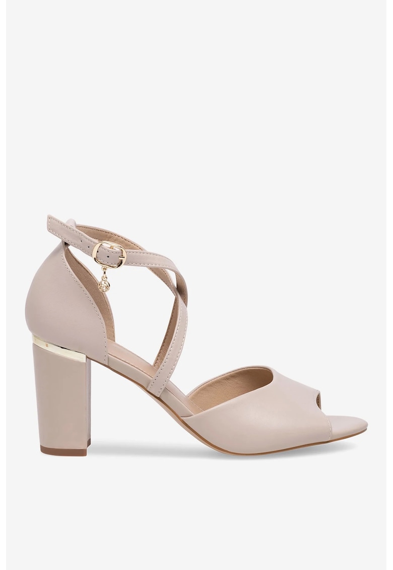 Sandale dama 5905588483007 - Piele naturala - Bej 1 Sandale dama 5905588483007 - Piele naturala - Bej