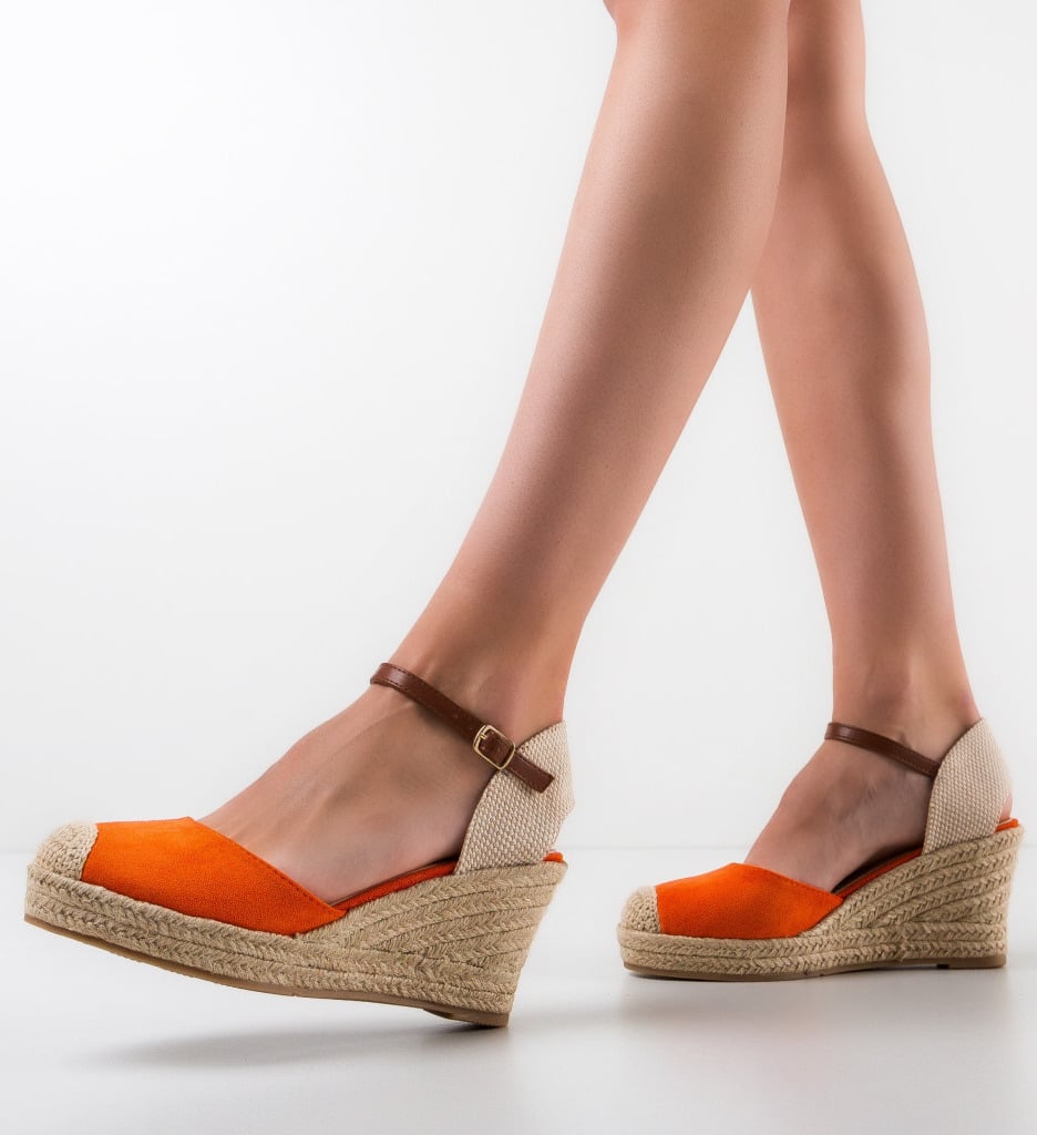 Sandale dama Aaisha Portocalii 1 Sandale dama Aaisha Portocalii