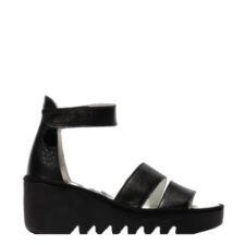 Sandale dama  BONO 290 - negru - piele naturala - fixare Velcro