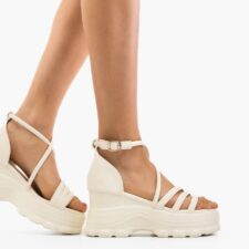 Sandale dama Leelo Albe