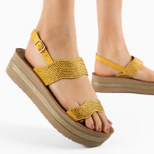 Sandale dama Lloris Galbene