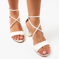 Sandale dama Moose Albe