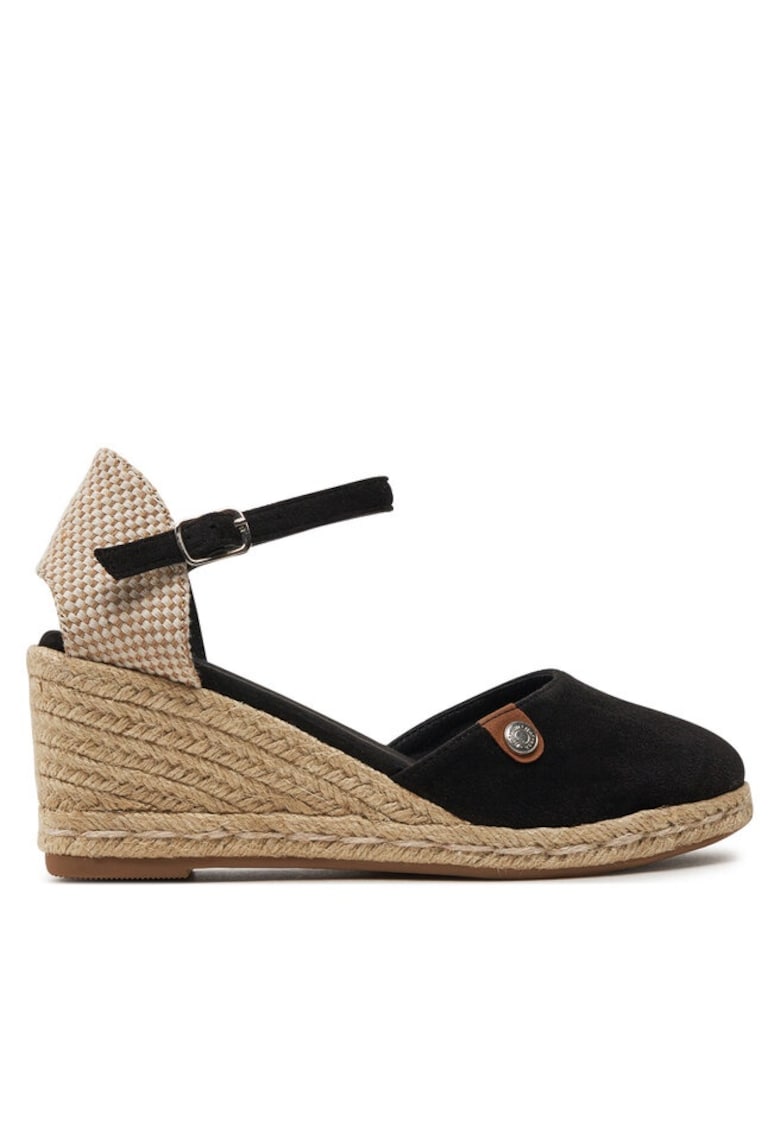 Sandale dama Negru - Textil 1 Sandale dama  Negru - Textil