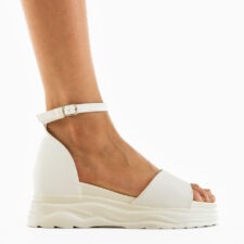 Sandale dama Pernik Albe