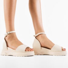 Sandale dama Pernik Bej