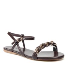 Sandale dama -  Piele ecologica - Maro