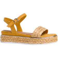 Sandale dama -  Piele ecologica/Paie - Marime 40 - Bej