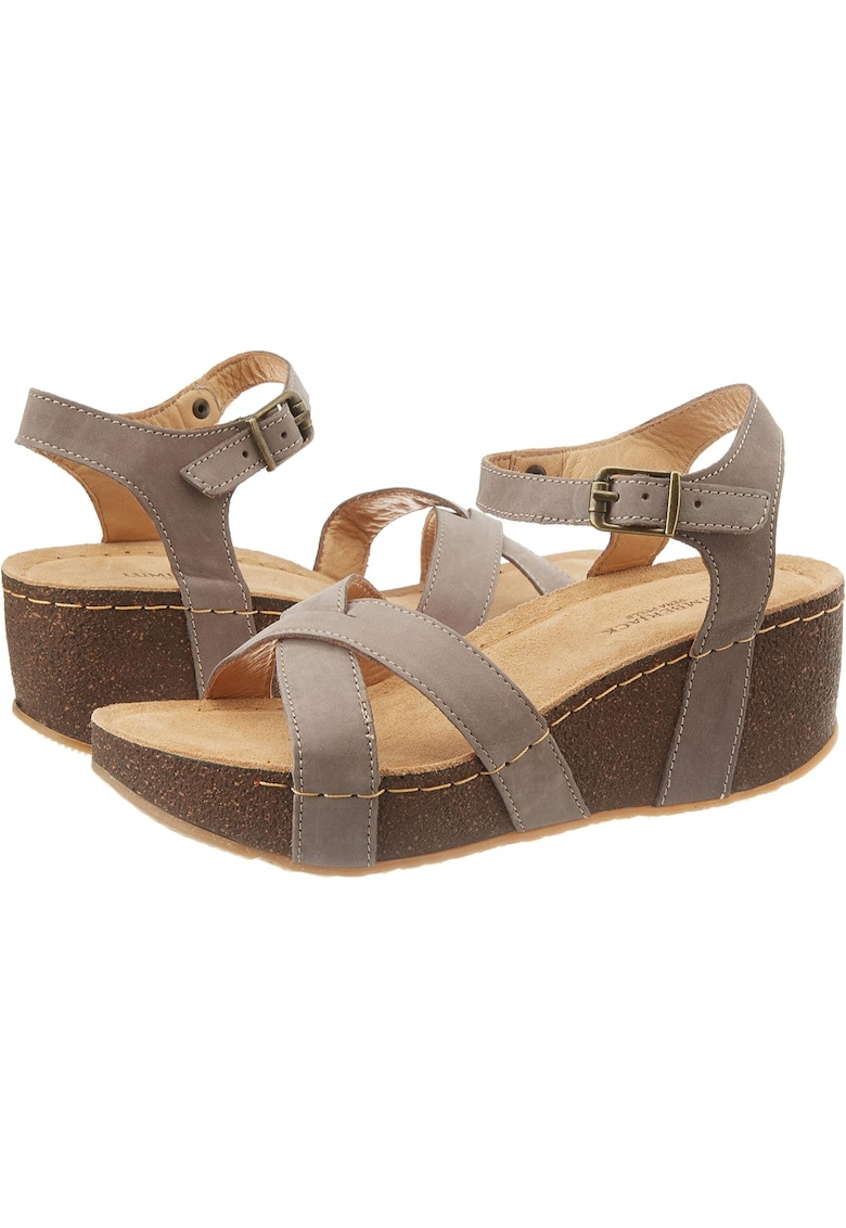 Sandale dama - Piele naturala - Gri - 1 Sandale dama - Piele naturala - Gri -