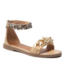 Sandale dama -  piele naturala - bej -