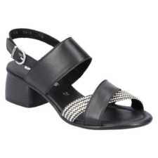 Sandale dama -  R8767-00 - negru - peiele naturala - elegante - cu toc