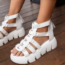 Sandale dama Saul Albe