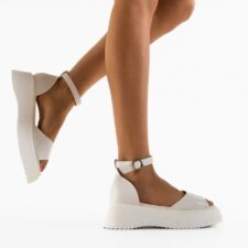 Sandale dama Scribe Albe