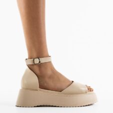 Sandale dama Scribe Bej