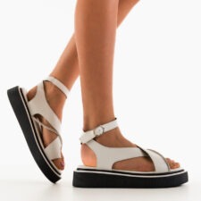 Sandale dama Selura Albe