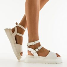 Sandale dama Sliema Albe