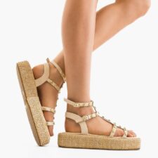 Sandale dama Straw Bej