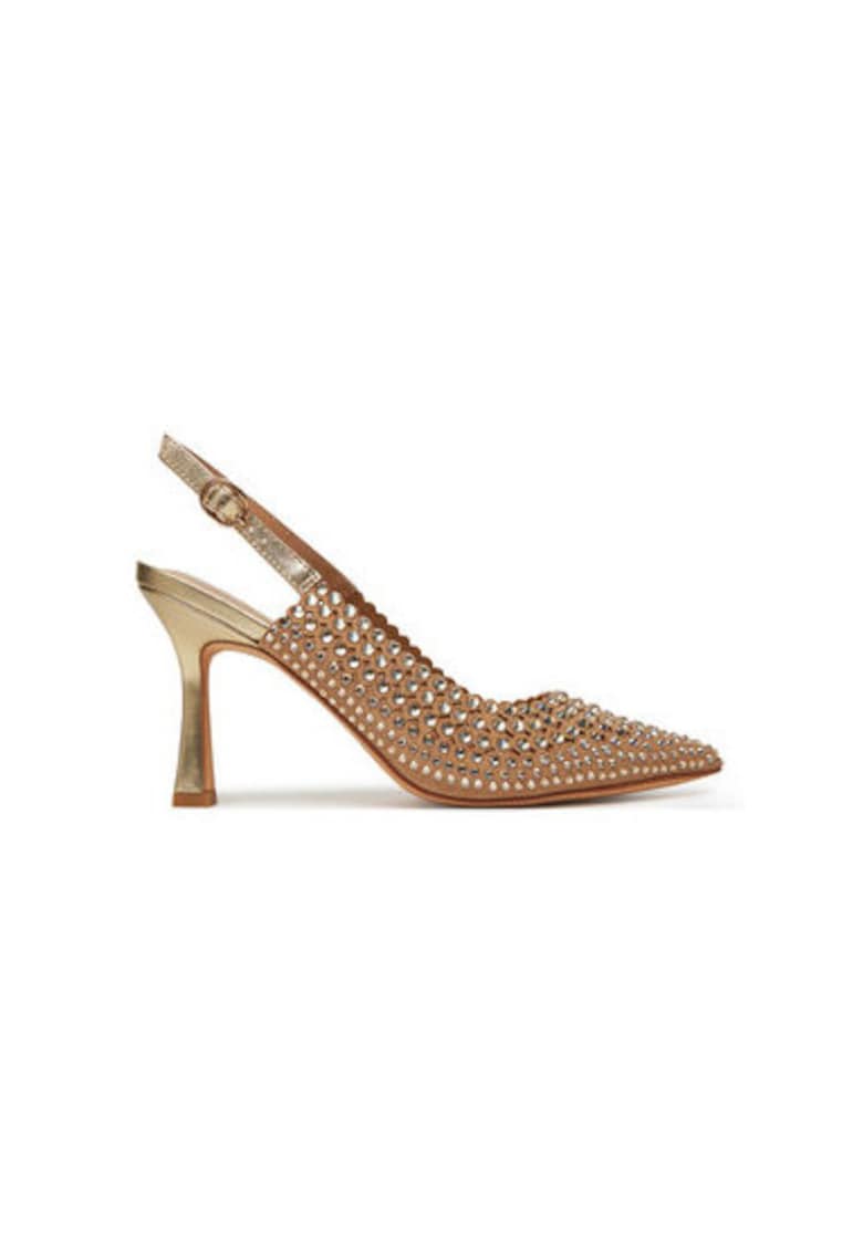 Sandale dama - V250616 - Piele naturala - Auriu 1 Sandale dama - V250616 -  Piele naturala - Auriu