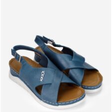 Sandale dama albastre din piele