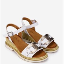 Sandale dama albe elegante