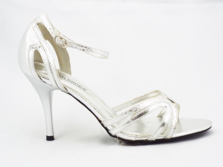 crumpled liberal Shopping Centre Sandale dama argintii, elegante , cu toc de 8 cm. - Sandale
