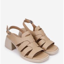 Sandale dama  bej din piele naturala