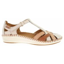 Sandale dama casual - Piele naturala - 3 cm - Bej -