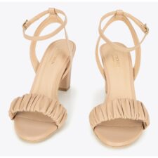 Sandale dama  crem - toc gros