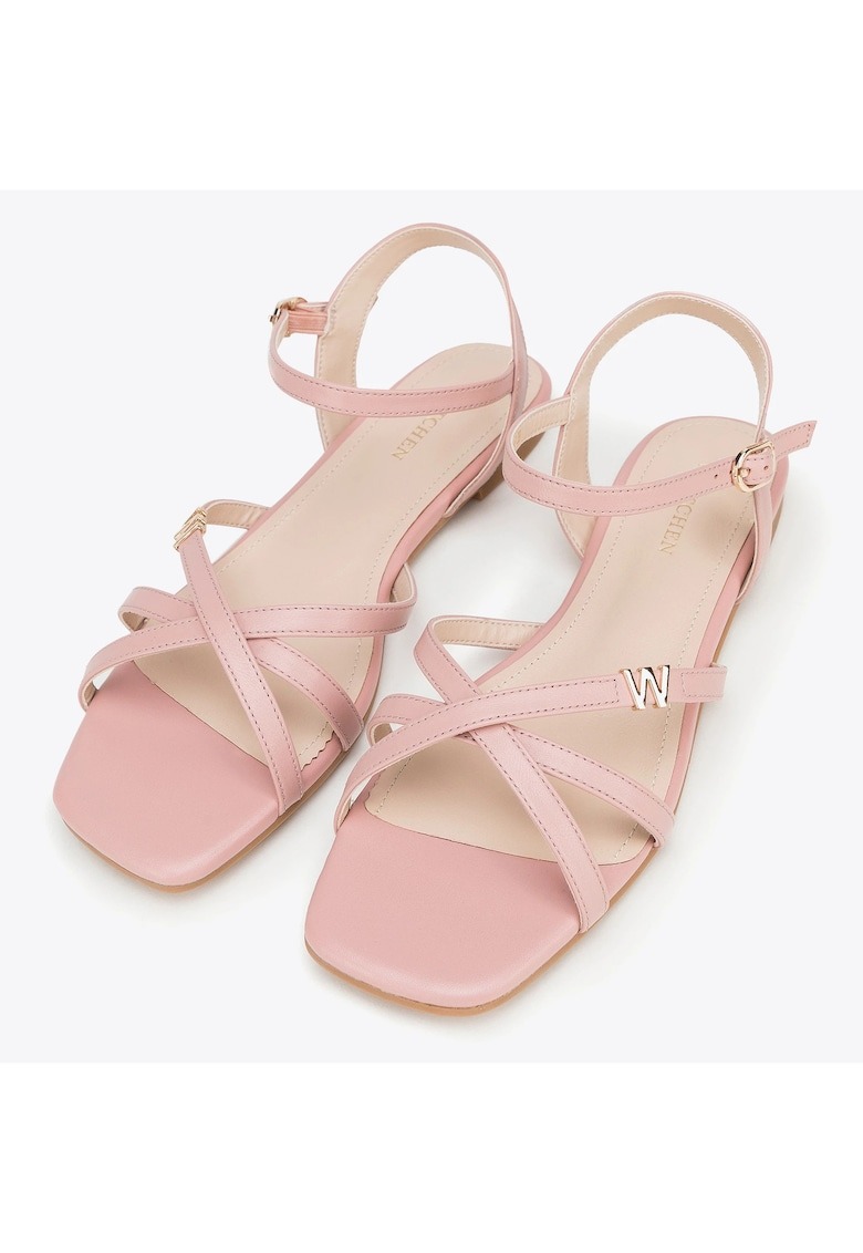 Sandale dama cu barete - roz - piele naturala - talpa interioara din piele 1 Sandale dama cu barete - roz - piele naturala - talpa interioara din piele