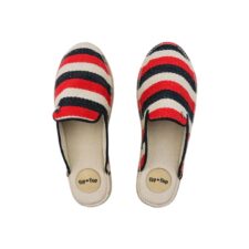 Sandale dama cu imprimeu de espadrile - model 40 - model slip-in - cu dungi